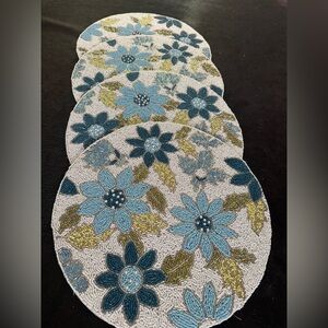 Tahari Home Beaded placemats  set of 4